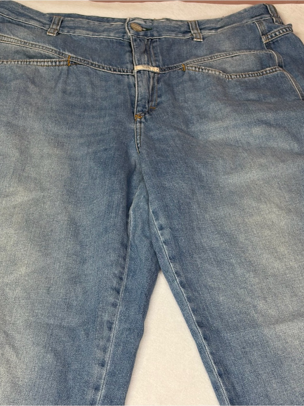 CLOSED Anni Relaxed Fit High Rise Jeans Organic Cotton Made in Italy Blue 28
